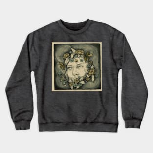 They Know - Surreal Floral Portrait Crewneck Sweatshirt